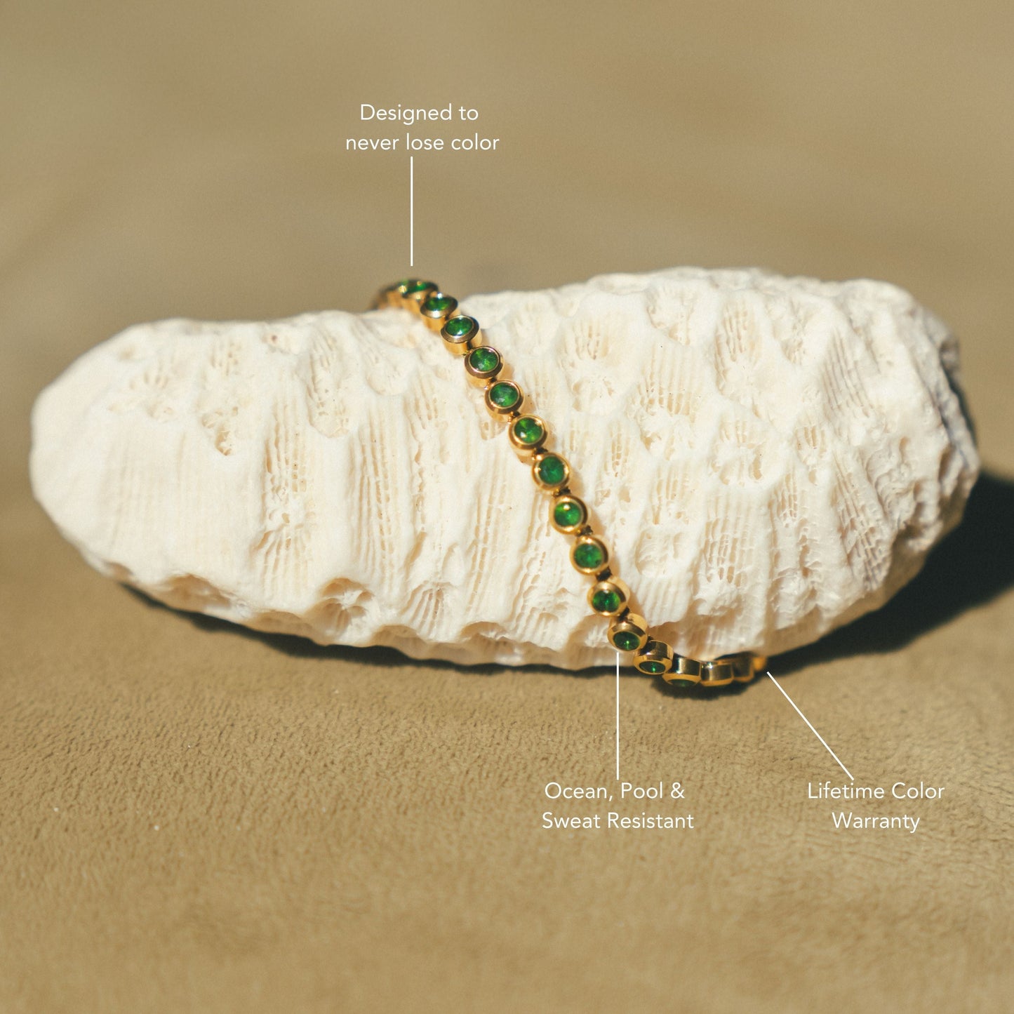 Green Tennis Bracelet 